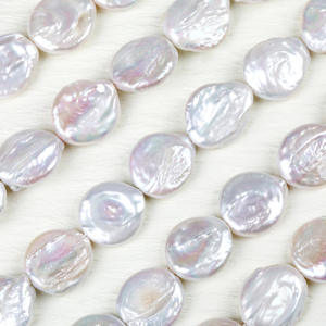 Nueva Llegada de Perlas Barrocas Naturales de Agua Dulce para Joyería DIY, Botón Ovalado en Blanco y Rosa, Disponible en Stock - Product Image 2