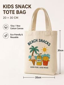 Sac de courses réutilisable en toile écologique, durable, en coton naturel beige uni, avec poignée longue et bandoulière, taille personnalisable - Product Image 5