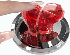 Bouton <span class=keywords><strong>poussoir</strong></span> de <span class=keywords><strong>chasse</strong></span> <span class=keywords><strong>d</strong></span>'<span class=keywords><strong>eau</strong></span> en forme de cœur pour toilettes, idéal pour les femmes aux ongles longs (1 pièce - Rouge Transparent) - Product Image 2