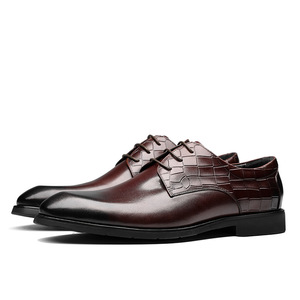Chaussures Oxford pour homme en cuir véritable de haute qualité, élégantes, respirantes, à lacets, imperméables, légères, pour mariage, fête, décontractées - Product Image 3