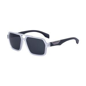 Lunettes de soleil polarisées de luxe pour hommes, monture carrée, verres TAC UV400, monture en plastique et métal, couleur noire LF-8512, commerce électronique transfrontalier - Product Image 2