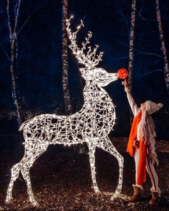 Reno Navideño Gigante con Iluminación LED Preinstalada, Decoración <span class=keywords><strong>para</strong></span> Exteriores con Clasificación IP65, Disponible en 6, 8 y 10 Pies, Ideal <span class=keywords><strong>para</strong></span> <span class=keywords><strong>Fotos</strong></span> - Product Image 4