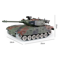 Modèle de char de combat principal Merkava israélien char RC à l'échelle 1:18 avec fonctions de tir PP et de balle d'eau et de fumée comprenant des piles