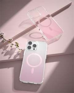 Coque de téléphone compatible avec iPhone 17 Pro, nouvelle coque magnétique transparente rose dégradé, protection intégrale antichoc - Product Image 2