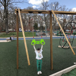 Usine-directement vendu extérieur escalade trapèze balançoire anneau multifonctionnel corde enfants <span class=keywords><strong>anneaux</strong></span> en plastique Design moderne pour Park Gym - Product Image 1