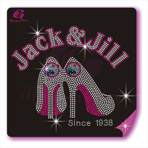 Vente en gros de taille frontale de transfert de strass Hotfix Colorful Shinny Rhinestone Transfer Designs Custom Rhinestone Motif pour chemise - Product Image 6