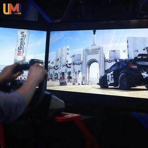 Máy mô phỏng đua xe ô tô thực tế ảo <span class=keywords><strong>3</strong></span> màn hình bán buôn, thiết bị đua xe VR với ghế nền tảng chuyển động - Product Image 5