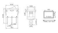 KCD1-101LD Interrupteur à bascule à 3 broches T85 Interrupteur à bascule marche-arrêt pour usage industriel Max. Certifié CQC 250VAC