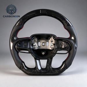 Volante de Fibra de Carbono Personalizado con Calefacción y Pantalla LED para Dodge Ram Charger Srt Challenger Hellcat (sin Airbag) - Product Image 3