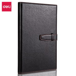 Bloc-notes professionnel en cuir PU noir Deli 7945 de haute qualité, format 16K, 120 feuilles, bloc-notes épais, 36 pièces par carton, ensemble de haute qualité - Product Image 6