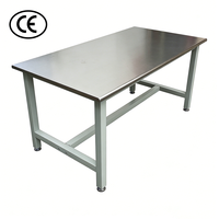 Plan de travail double couche en acier inoxydable pour usine alimentaire, durable et robuste, prix usine