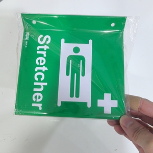 Panneau de signalisation de sécurité hospitalière flexible, flèche d'extincteur, 6x8 pouces, en forme de V, 4 trous pré-perforés, avec vis et ruban adhésif pour - Product Image 4