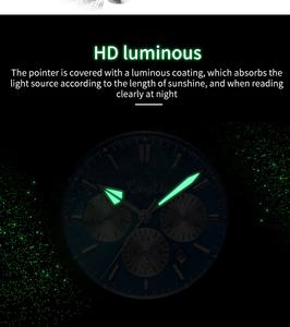 Reloj Deportivo de Lujo para Hombre, Mecánico Japonés, Fase Lunar, Analógico, Cristal, Luminoso, Correa de Cuero y Acero Inoxidable ME01, Ancho de 22 mm - Product Image 6