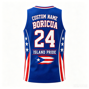 Maillot de basket-ball de Porto Rico personnalisé avec nom et numéro, maillot de sport en mesh, fierté de l'île, esprit d'équipe, vêtements - Product Image 6