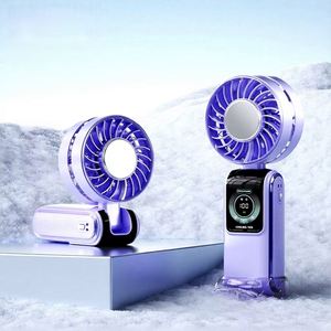 Ventilador de Mano Digital Inteligente TEC, 3600 mAh, Plegable 3 en 1: Cuello/Escritorio/Mano, Ventilador Portátil Recargable por USB, Novedad 2026 - Product Image 6