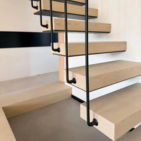 VIKO 2025 Ventes directes d'usine Design d'intérieur minimaliste moderne Boîte en chêne Escalier flottant personnalisé
