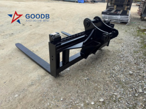 Goodb có thể điều chỉnh khoảng cách máy xúc dĩa Pallet ngã ba vật liệu xử lý ngã ba cho linh hoạt jobsite thích ứng - Product Image 6