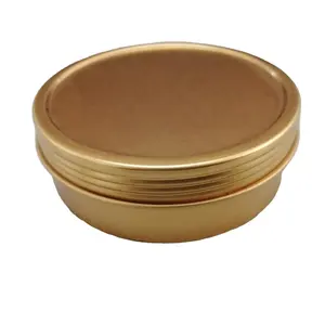 Prêt à Expédier En Gros 4oz bronze or bougie étain avec bouchon à vis pour salve crème pommade