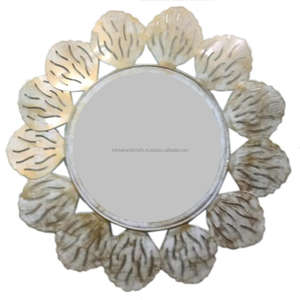 กระจกติดผนังตกแต่งบ้านแบบทันสมัยมีดีไซน์ใบกลมขนาดเล็ก - Product Image 1