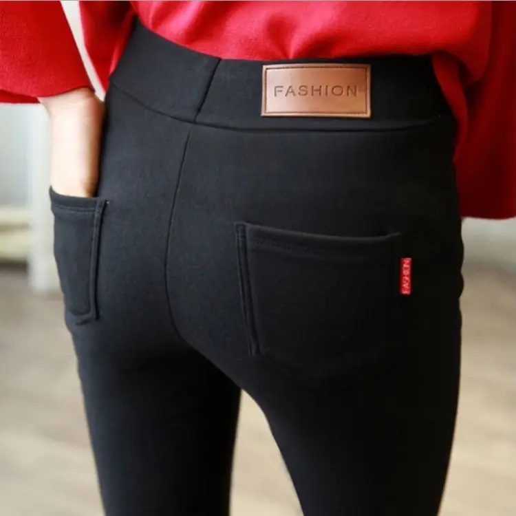 New Musim Semi Musim Gugur Fashion Wanita Gadis Celana Panjang Plus Ukuran Pinggang Elastis Pensil Terjemahan Legging Slim Kasual Celana