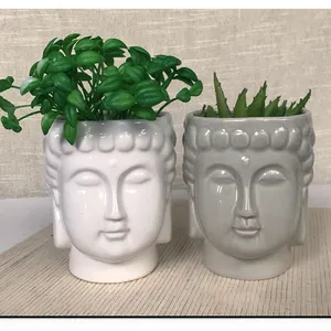 Высокое качество, ваза для дома, украшение, керамическое искусство, винтажные цветочные вазы для головы Будды
