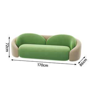 Fauteuil d'appoint moderne en tissu courbé pour salon, idéal pour hôtel, appartement, balcon - Product Image 3