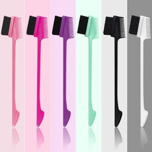 Brosse à sourcils 3-en-1 en plastique personnalisée, double tête, peigne à sourcils, outil de maquillage et de toilettage pour la ligne des cheveux - Product Image 2