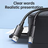 Cable de Datos USB Tipo B de Alta Velocidad Premium, 0.5m 3m, PVC, Conductor de Cobre Puro, Carga Rápida 3A, Blindaje Trenzado, para Escáner de Computadora