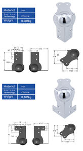 מקרה טיסה חלקי חומרה פינת מגן קיר בסגנון מתכת דקורטיבי פינתית מגן משולש מחזקת סוגריים - Product Image 4