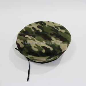 Béret en polaire camouflage personnalisé, luxe, vente en gros, couleur verte, respirant, pas cher, camouflage, usage quotidien, unisexe, adulte - Product Image 3