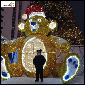 Décorations lumineuses de Noël en forme d'ours à LED pour les fêtes, le Nouvel An et les mariages - Product Image 2