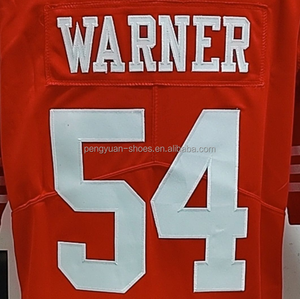 Camiseta de fútbol americano cosida de la mejor calidad alternativa roja lista para enviar Fred Warner - Product Image 3