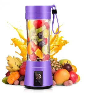 Presse-fruits portable 380ml tasse Ice Smoothie 6 lames Mini maison USB Rechargeable Portable Blender