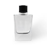 Flacons pulvérisateurs rectangulaires en verre transparent, bouchon à sertir 15 mm, capacité 50 ml, pompe pulvérisatrice, marquage à chaud, logo personnalisé, flacons de parfum vides