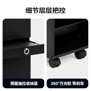 Armoire à outils de coiffure, chariot de rangement mobile multifonctionnel en métal pliable avec 4 roues pour salon de beauté - Product Image 2