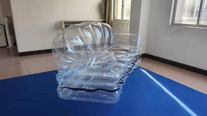 2026 En Yeni Tasarım Şeffaf Çift Kişilik Şişme Hava Koltuğu Yetişkinler İçin Uygundur - Product Image 5