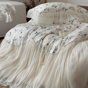 Juego <span class=keywords><strong>de</strong></span> Sábanas <span class=keywords><strong>de</strong></span> Cuatro Piezas <span class=keywords><strong>de</strong></span> Algodón <span class=keywords><strong>de</strong></span> Fibra Larga Estilo Princesa Francesa, Fundas <span class=keywords><strong>de</strong></span> Almohada, Juego <span class=keywords><strong>de</strong></span> Fundas <span class=keywords><strong>de</strong></span> Edredón - Product Image 6