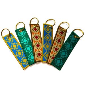 OEM <b>Custom</b> Metal <b>Keychain</b> with Red Embroidery Remove Air Aviation Tagged Embroidery <b>Keychain</b> Promotional Carabiners & Keychains - Product Image 4
