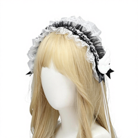 Accessoires de cheveux de cosplay Lolita : Barrette, diadème, nœud et bandeau en dentelle faits main pour enfants, style mode et cosplay anime