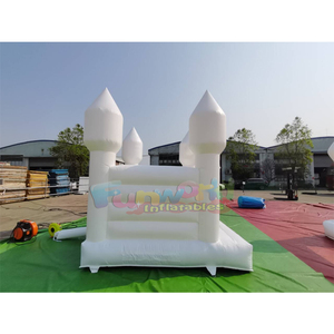 Wholesale commercial outdoor party jumping bouncer jump castle <b>inflatable</b> white bounce house for kids - Product Image 5