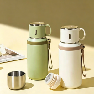 600ml Stainless Steel Vacuum Insulated Water Bottle Tumbler for <b>Hot</b>/<b>Cold</b> Drinks Business Gift - Product Image 1