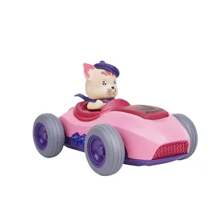 Bemay Speelgoed Die Cast Pull Back Auto Speelgoed Cartoon Legering Auto Met Muziek Geluidseffecten En Licht Voor Kinderen