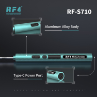 Fer à souder numérique portable RF4 S710 à température réglable avec écran LCD pour la réparation de cartes mères de téléphones portables