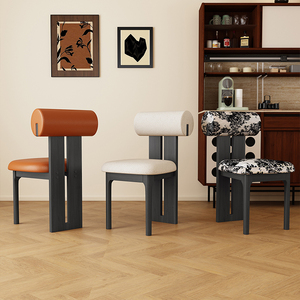 Silla de comedor de madera maciza de diseño moderno nórdico, sillas de restaurante tapizadas de tela para Hotel, hogar, apartamento, hogar, Bar/Cocina - Product Image 3