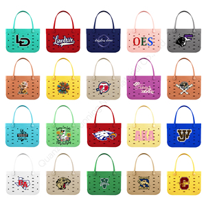 Sac fourre-tout de plage grande capacité personnalisé avec logo d'entreprise en EVA pour <span class=keywords><strong>femme</strong></span>, respirant, ajouré, avec emblème d'équipe - Product Image 4