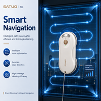 Robot de nettoyage de vitres automatique à ultrasons SATUO JSDROBOT T30, silencieux, léger, robot de nettoyage de vitres intelligent pour la maison, le bureau, OEM