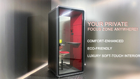 Cabina Interior Silenciosa con Reducción de Ruido, Cabinas de Reuniones para Oficina, Espacio de Trabajo Silencioso y Confortable al Tacto, Cabina Acústica Insonorizada