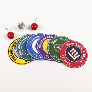 Sous-verres ronds en caoutchouc naturel en silicone, sous-verres personnalisés en PVC souple pour boissons - Product Image 1