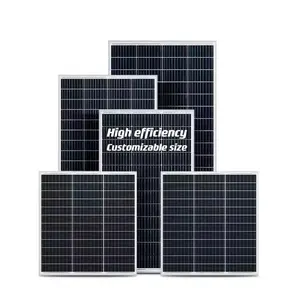 Onduleur solaire hybride Panneau solaire en silicium monocristallin 18v 24v 36v 48v 80w 100watt 250watt 300watt Panneau solaire demi-cellule Système d'énergie solaire