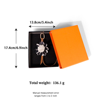 Breloque de sac et porte-clés en cuir PU coloré, motif tournesol et marguerite kawaii, avec paille, pour décoration de sac à main tendance, cadeau